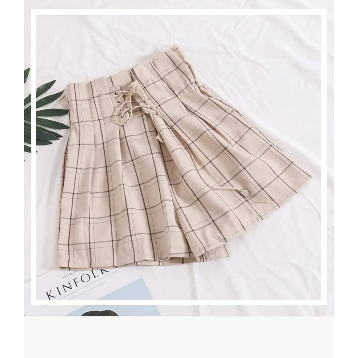 Ribbon Tie High Waist Shorts - Bottoms - 10