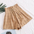 Ribbon Tie High Waist Shorts - Bottoms - 14