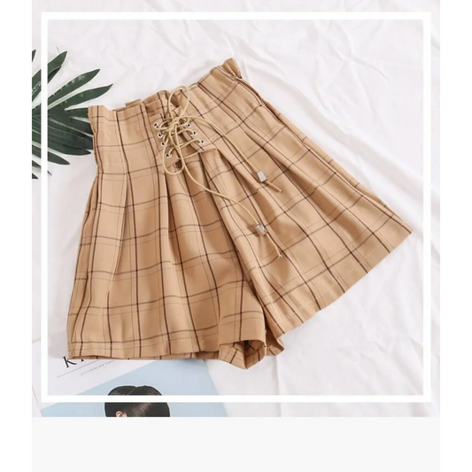 Ribbon Tie High Waist Shorts - Bottoms - 2