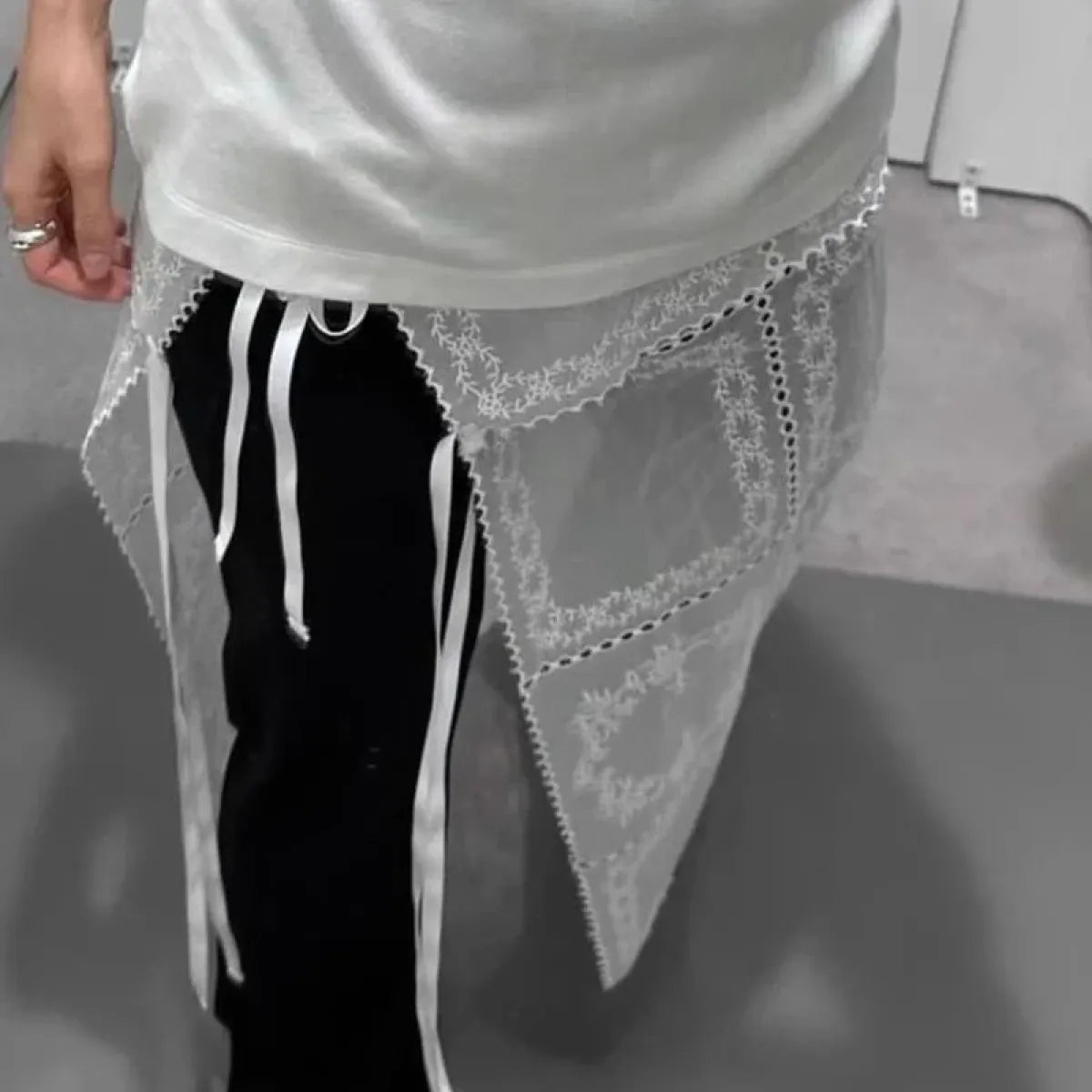 Asymmetrical Harajuku Lace Layer Skirt - Bottoms - Skirts - 6