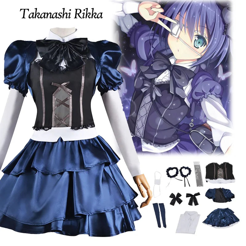 Love Chunibyo & Other Delusions Rikka Takanashi Cosplay - Clothing wig set / XS / Love Chunibyo Oth - Dresses