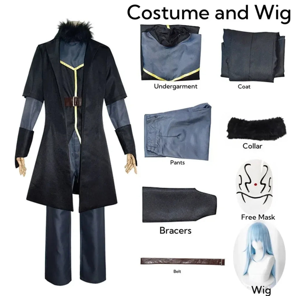 Rimuru Tempest Cosplay Costume – Reincarnated as a Slime Wig & Mask - Cosplay - Cosplay - 5