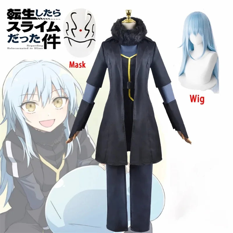 Rimuru Tempest Cosplay Costume – Reincarnated as a Slime Wig & Mask - Cosplay - Costumes - 2024 - 1 - Worldwide Shipping