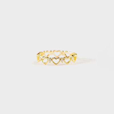 Heart Shape 18K Gold-Plated Ring - Gold / 6 - Rings - Rings - 1 - 2024