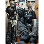 Ripped Cargo Jeans – Y2K E-Girl High Waist Streetwear Denim - Bottoms - Women’s Pants - 2