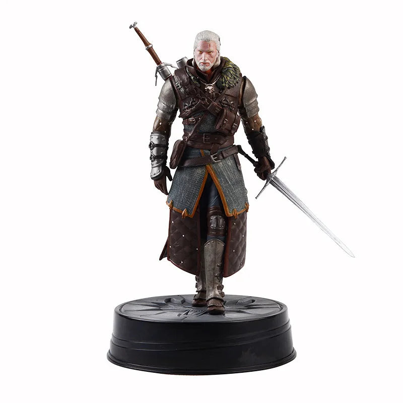 The Witcher 3 Geralt of Rivia Action Figure - 24cm PVC Collectible Toy - Geralt Take a sword / No Box - Figurines