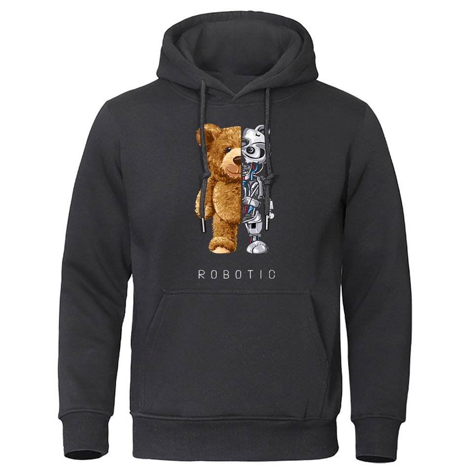 Robotic Bear Hooded Sweatshirt - T-Shirts - Shirts & Tops - 1 - 2024