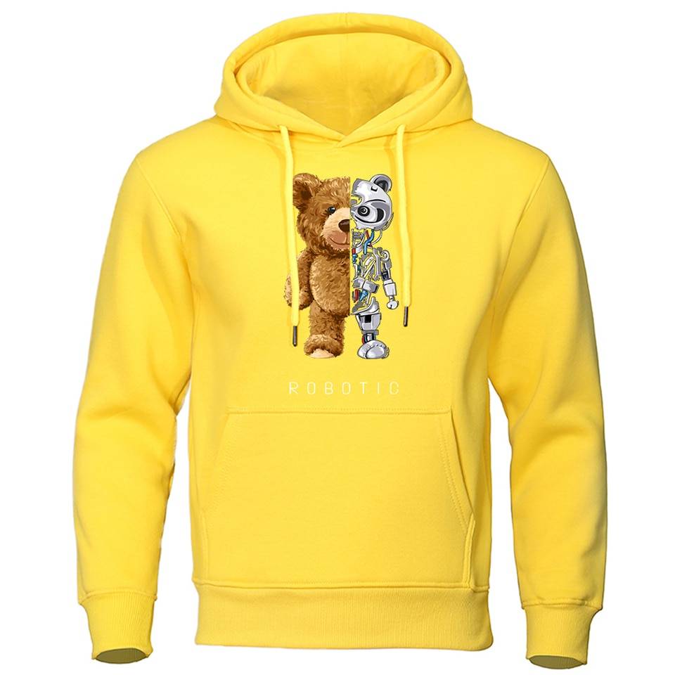 Robotic Bear Hooded Sweatshirt - T-Shirts - Shirts & Tops - 11 - 2024