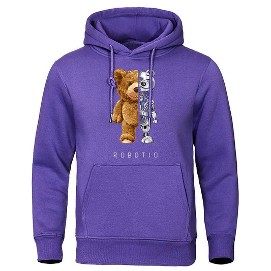 Robotic Bear Hooded Sweatshirt - T-Shirts - Shirts & Tops - 2 - 2024