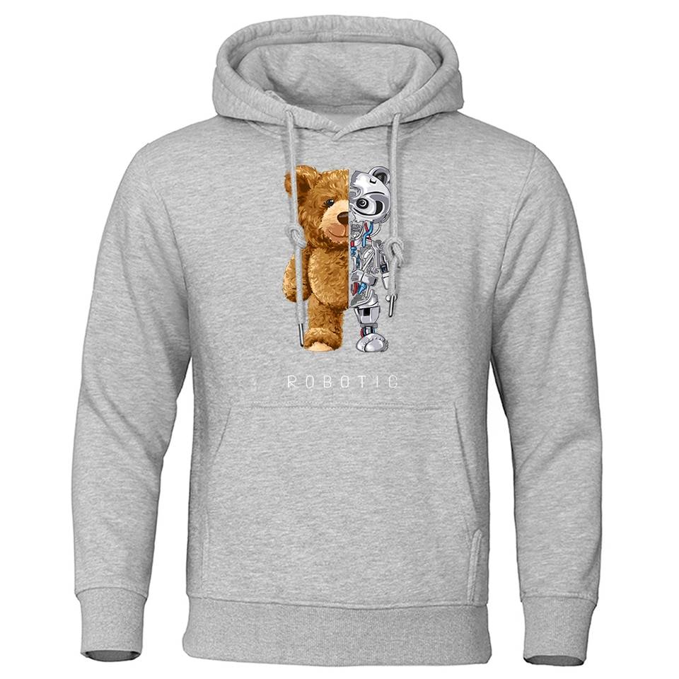 Robotic Bear Hooded Sweatshirt - T-Shirts - Shirts & Tops - 3 - 2024