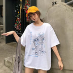 Rockstar Anime Girl Oversized Tee - T-Shirts - 3