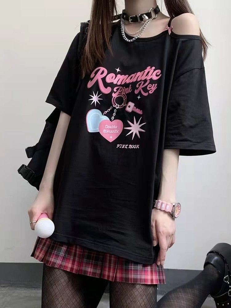 Romantic Pink Key T-shirt - T-Shirts - Shirts & Tops - 5 - 2024