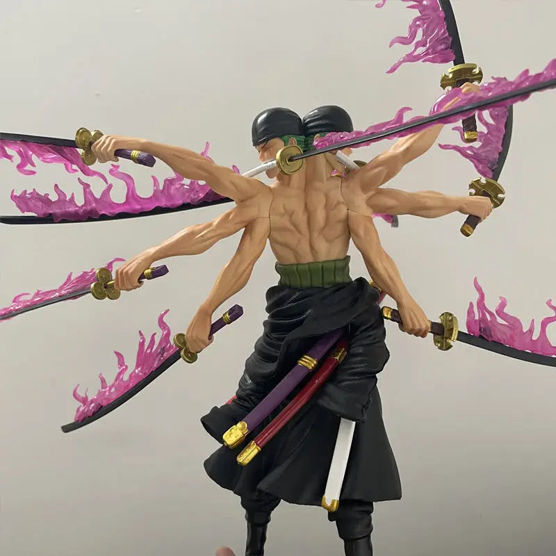 40cm One Piece Roronoa Zoro Asura Kyutoryu Figure - Anime - Action Figures - 2024 - 3 - Worldwide Shipping