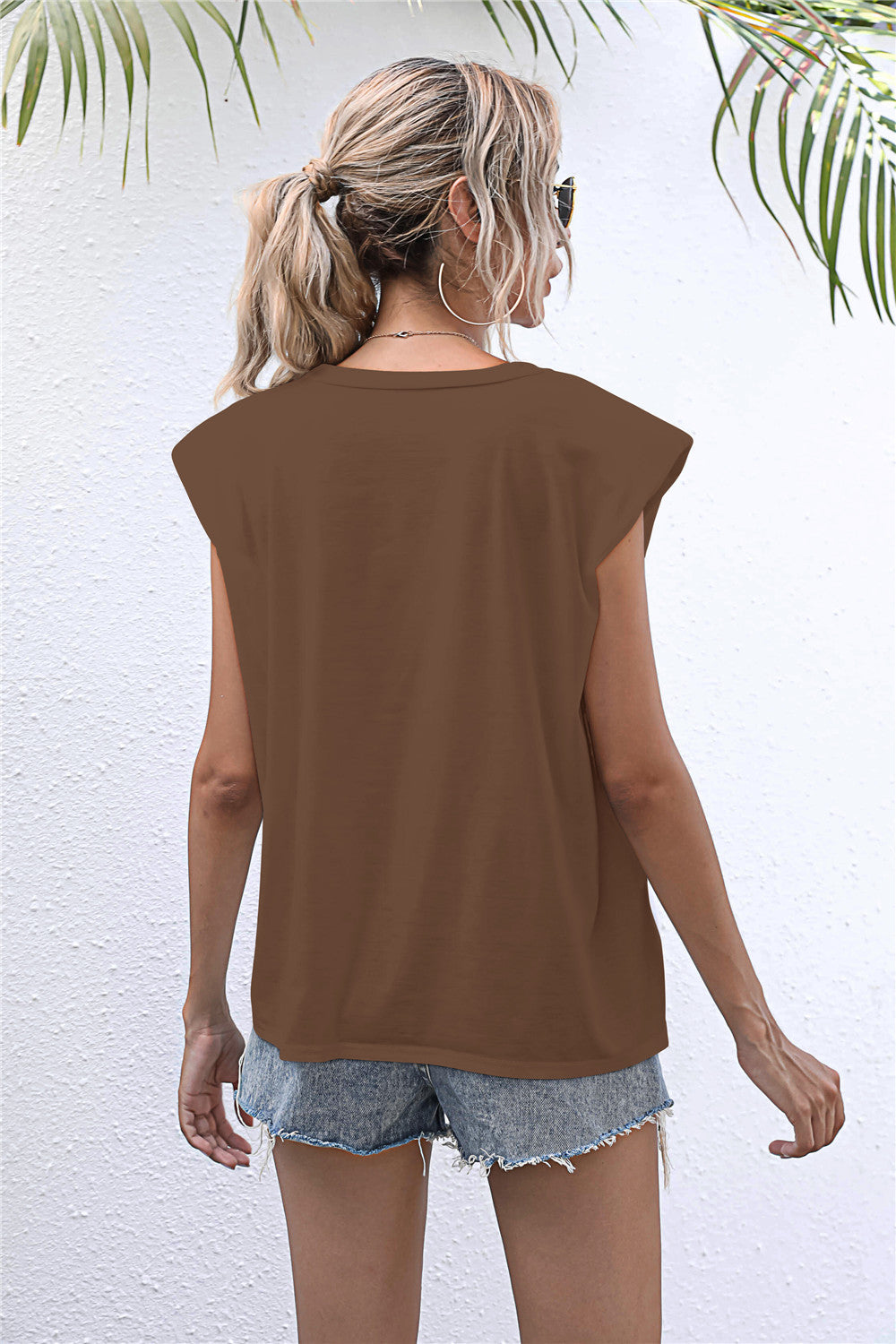 Round Neck Cap Sleeve Tee - T-Shirts - Shirts & Tops - 12 - 2024