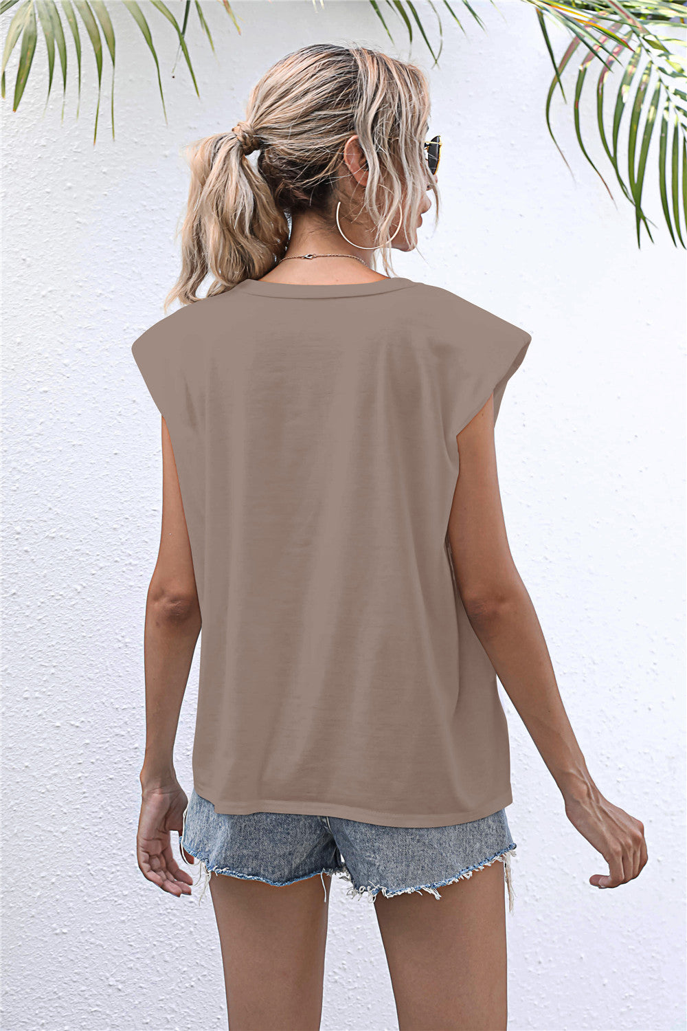 Round Neck Cap Sleeve Tee - T-Shirts - Shirts & Tops - 15 - 2024