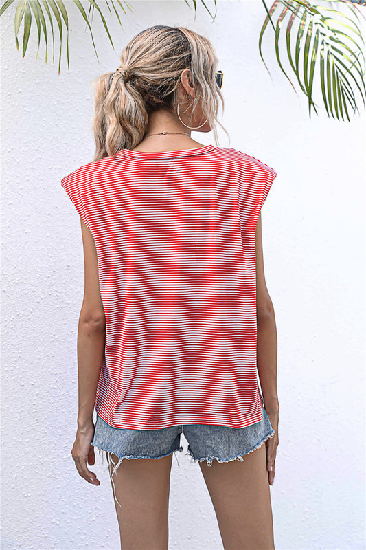 Round Neck Cap Sleeve Tee - T-Shirts - Shirts & Tops - 2 - 2024