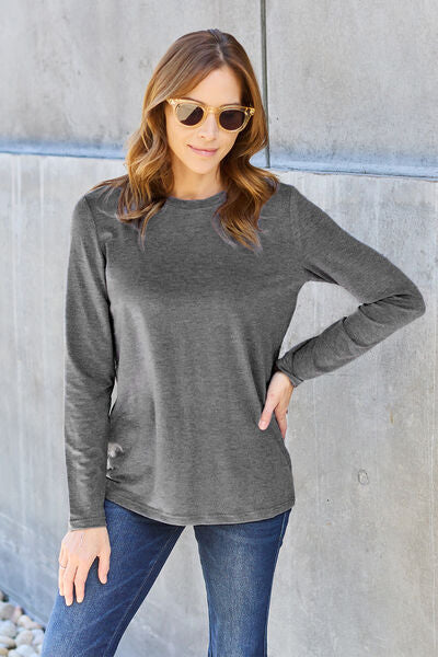 Round Neck Long Sleeve Top - Tops - Shirts & Tops - 12 - 2024