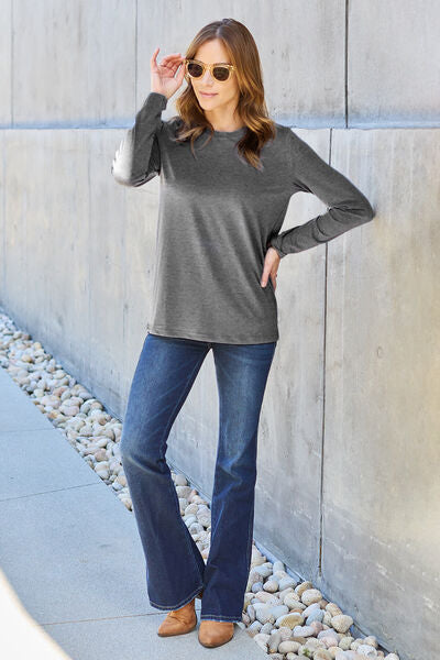 Round Neck Long Sleeve Top - Tops - Shirts & Tops - 15 - 2024