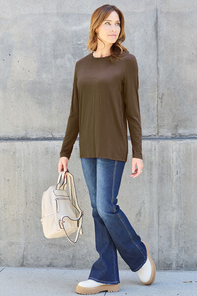 Round Neck Long Sleeve Top - Tops - Shirts & Tops - 5 - 2024