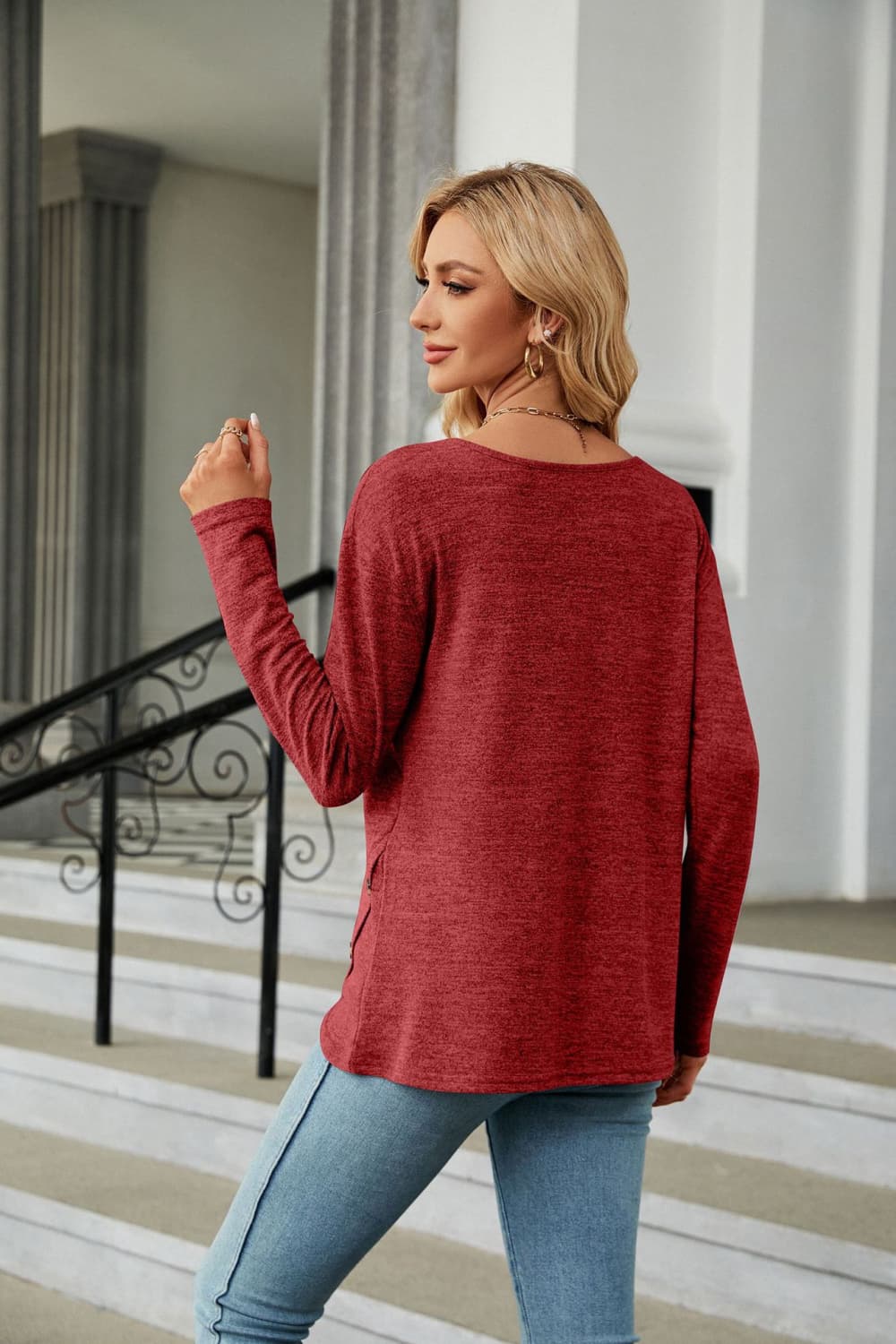 Round Neck Long Sleeve T-Shirt - T-Shirts - Shirts & Tops - 15 - 2024