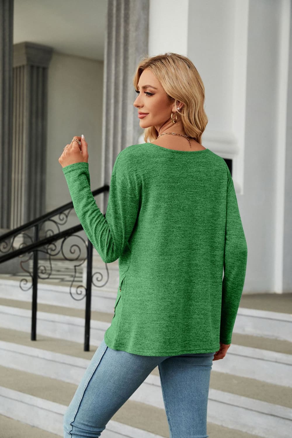 Round Neck Long Sleeve T-Shirt - T-Shirts - Shirts & Tops - 9 - 2024