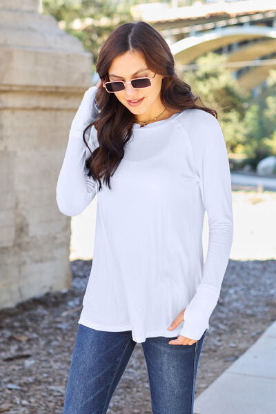 Round Neck Long Sleeve T-Shirt - T-Shirts - Shirts & Tops - 2 - 2024