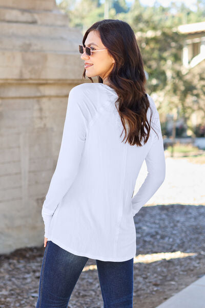 Round Neck Long Sleeve T-Shirt - T-Shirts - Shirts & Tops - 3 - 2024