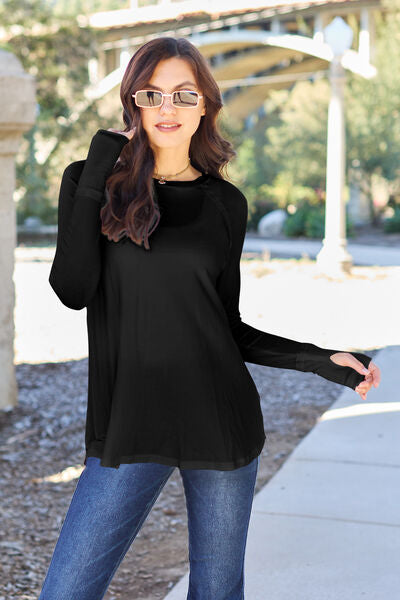 Round Neck Long Sleeve T-Shirt - T-Shirts - Shirts & Tops - 9 - 2024