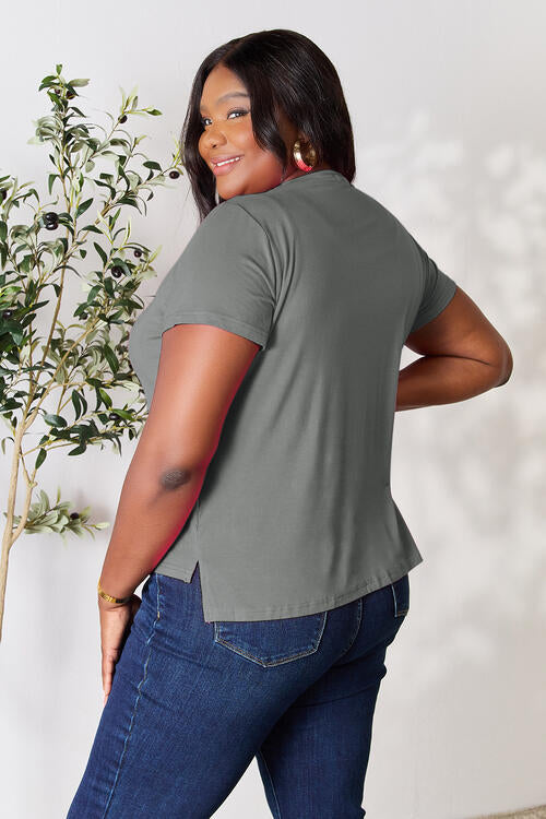 Round Neck Short Sleeve T-Shirt - T-Shirts - Shirts & Tops - 15 - 2024