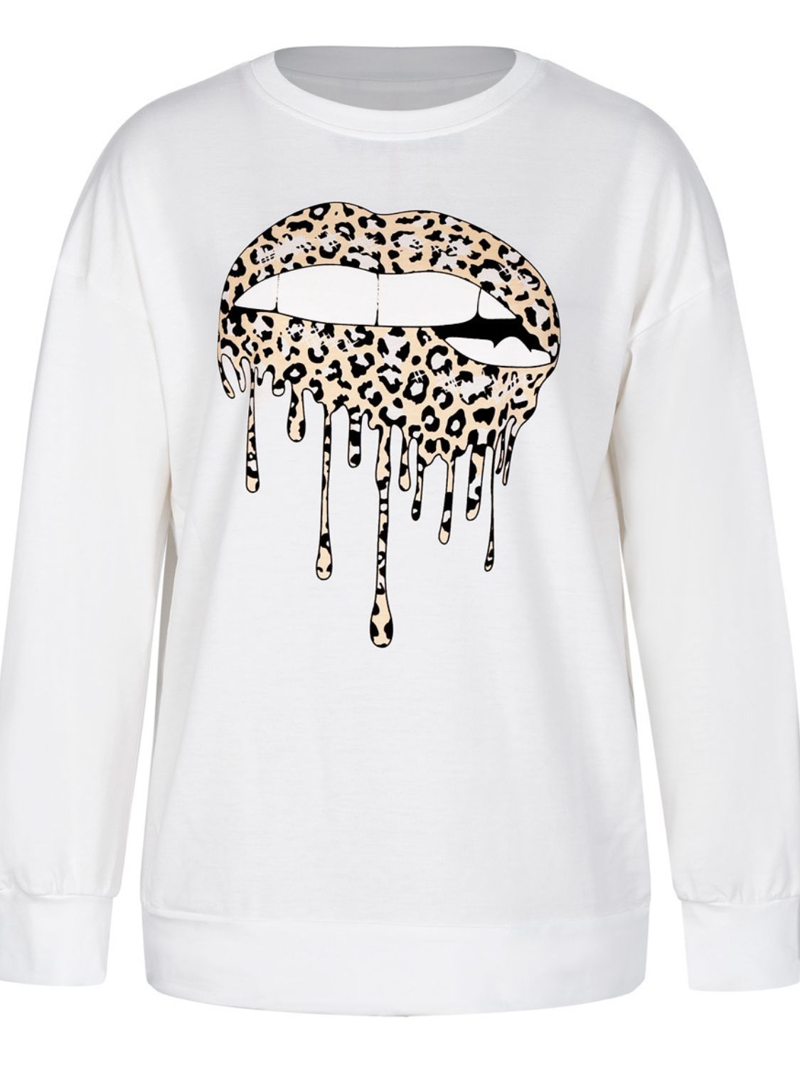 Graphic Dropped Shoulder Round Neck Sweatshirt - T-Shirts - Shirts & Tops - 3 - 2024