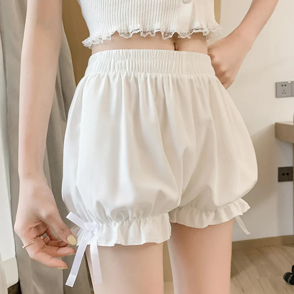 Ruffle Cotton Shorts - E2 / Waist 65-100cm / CN - Shorts - Shorts - 14 - 2024