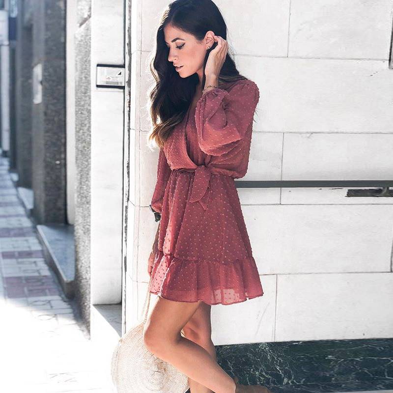 Korean Ruffle Mini Dress - All Dresses - Dresses - 12 - 2024