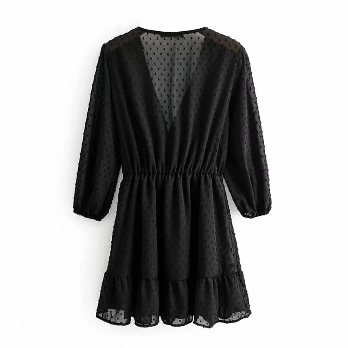 Korean Ruffle Mini Dress - All Dresses - 23