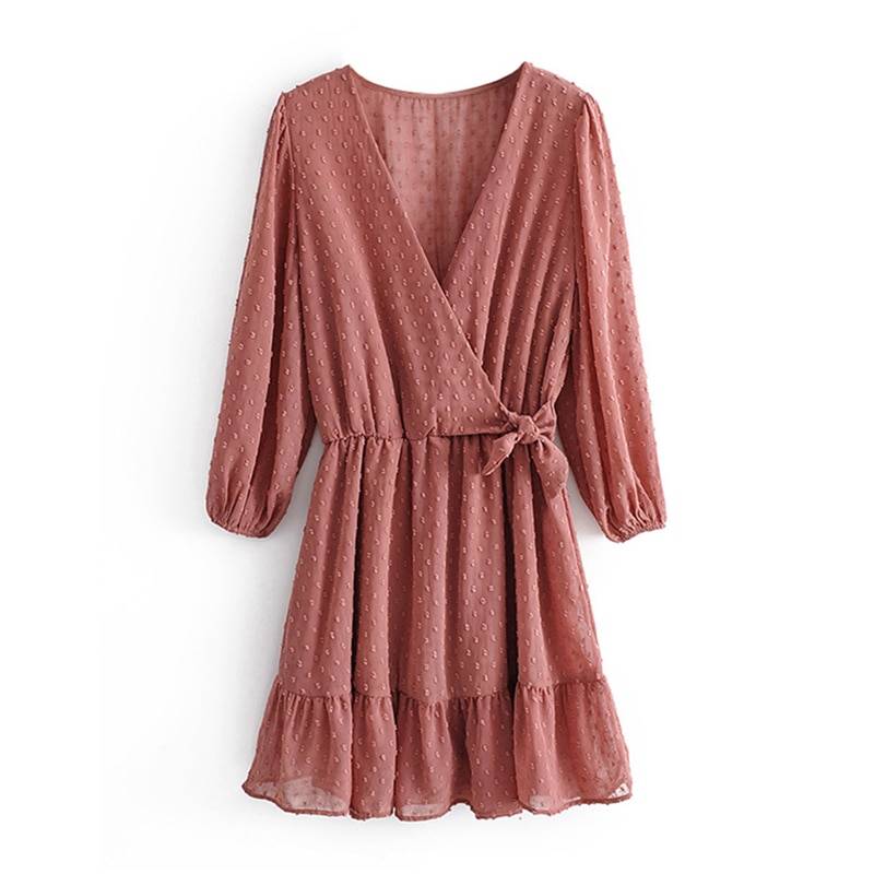 Korean Ruffle Mini Dress - Pink / M - All Dresses - Dresses - 32 - 2024