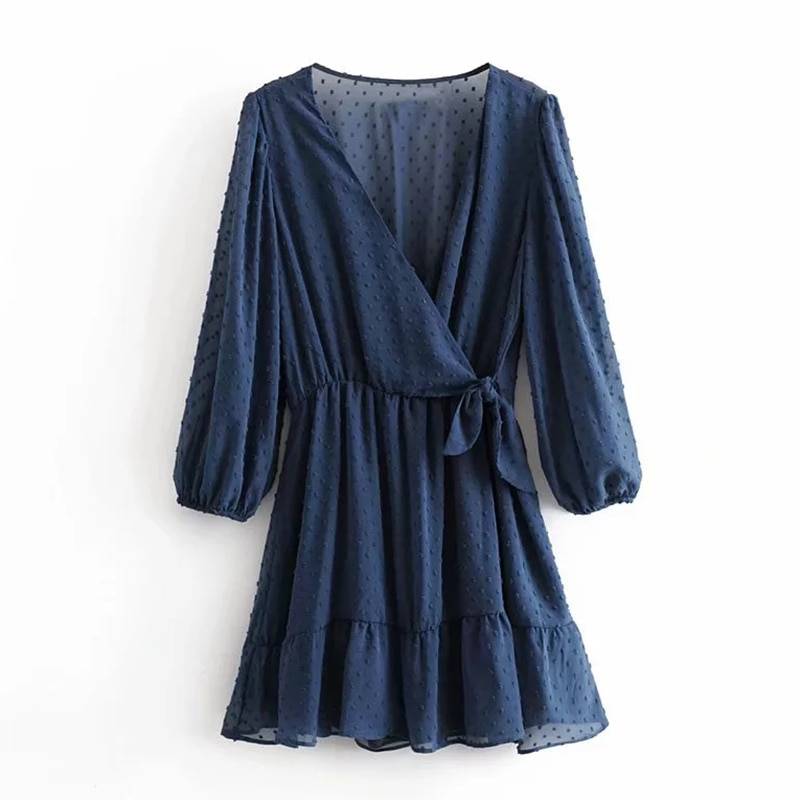 Korean Ruffle Mini Dress - Blue / M - All Dresses - Dresses - 33 - 2024