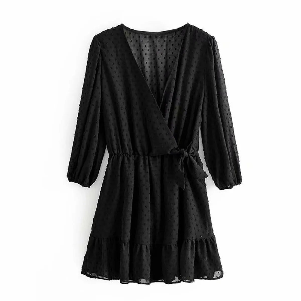 Korean Ruffle Mini Dress - All Dresses - 34