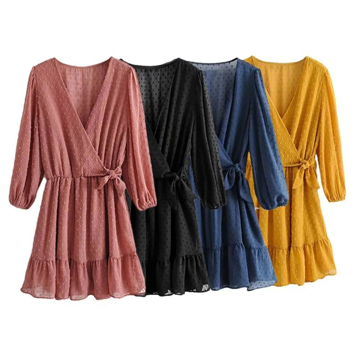 Korean Ruffle Mini Dress - All Dresses - 6