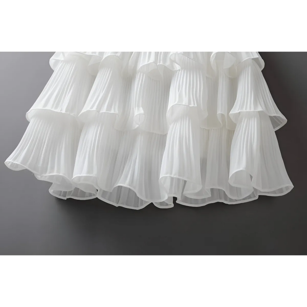 Boho Ruffle Mini Skirt With Elastic Waist - Bottoms - 11