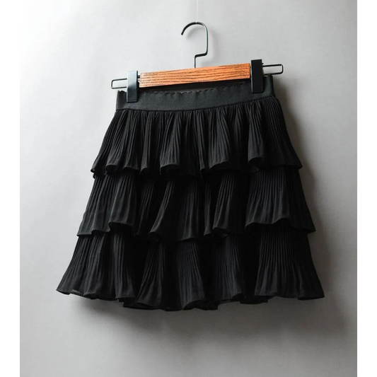 Boho Ruffle Mini Skirt With Elastic Waist - Bottoms - 16
