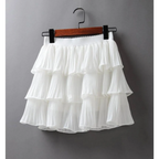 Boho Ruffle Mini Skirt With Elastic Waist - Bottoms - 17