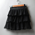 Boho Ruffle Mini Skirt With Elastic Waist - Bottoms - 3