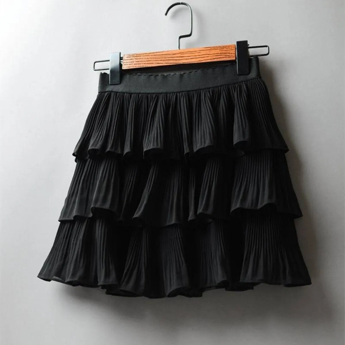 Boho Ruffle Mini Skirt With Elastic Waist - Bottoms - 3
