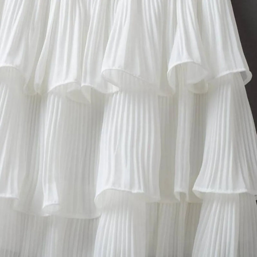Boho Ruffle Mini Skirt With Elastic Waist - Bottoms - 5