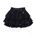 Gothic High-Waist Ruffle Mini Skirt – Y2K Harajuku E-Girl - Bottoms - Short - Other - Skirts - 7