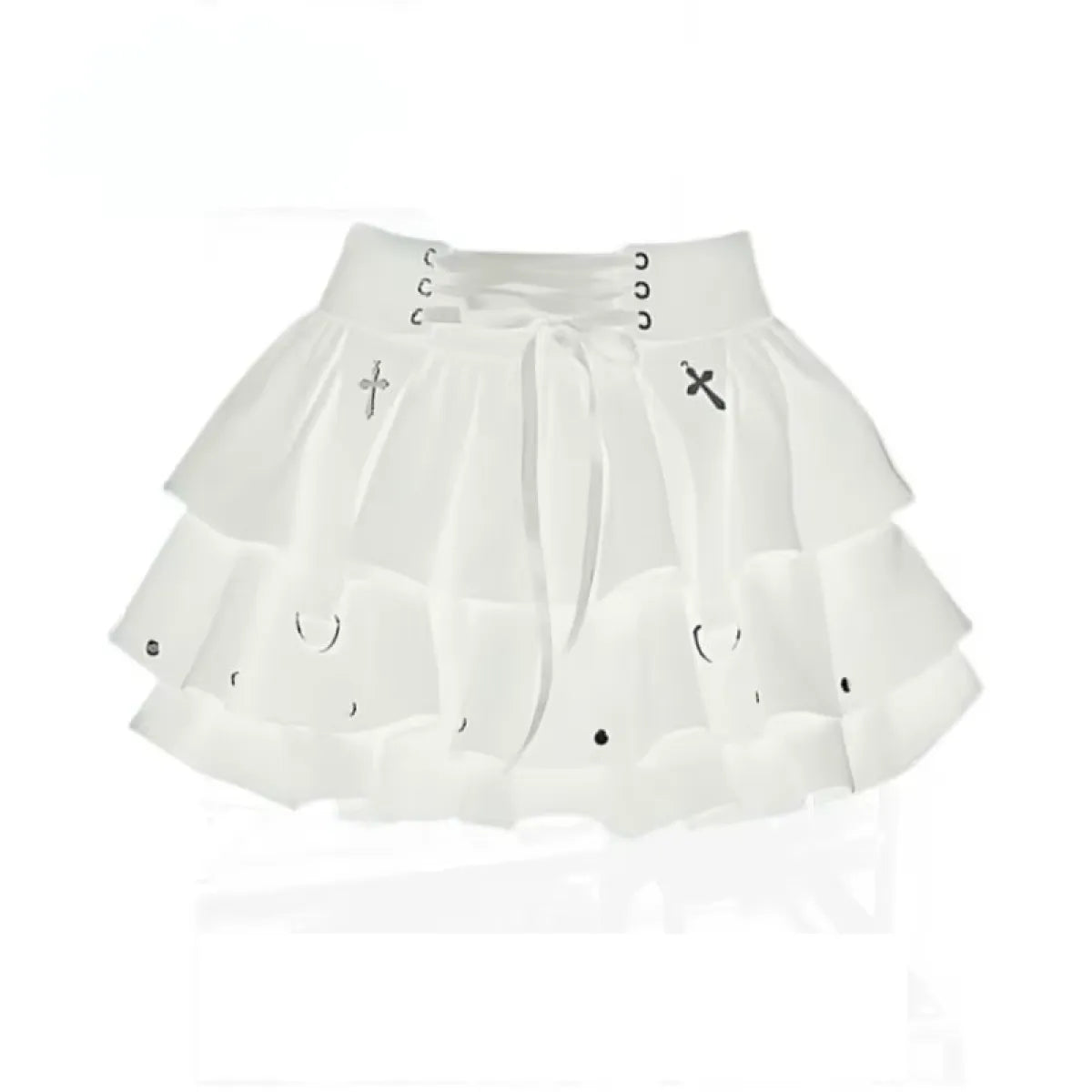 Gothic High-Waist Ruffle Mini Skirt – Y2K Harajuku E-Girl - Bottoms - Short - Other - Skirts - 8