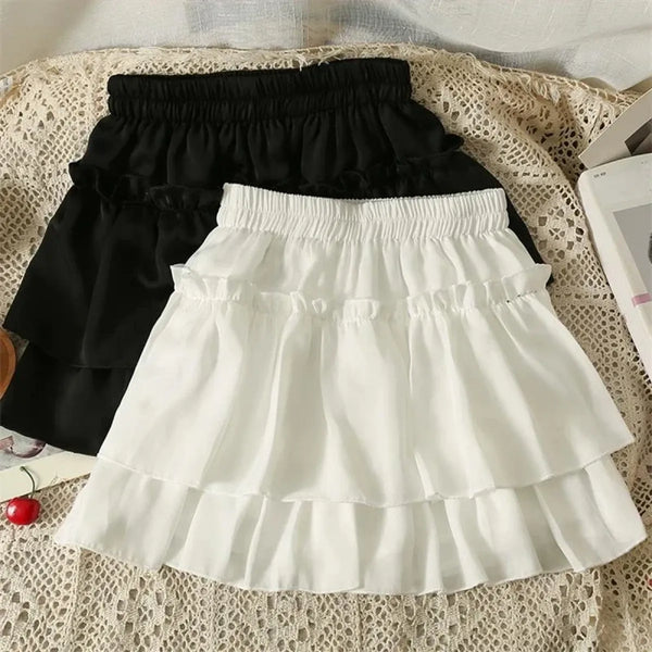 Ruffle Tiered Skirt – Kawaii Y2K Harajuku High Waist Mini Skirt - Bottoms - Skirts - 1