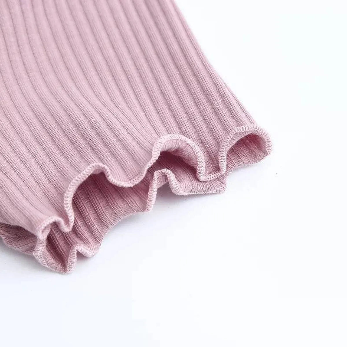 Ruffle Trim Crop Top - T-Shirts - 20