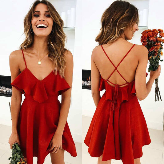 Women’s Summer Ruffled Backless Dress - All Dresses - Dresses - 1 - 2024