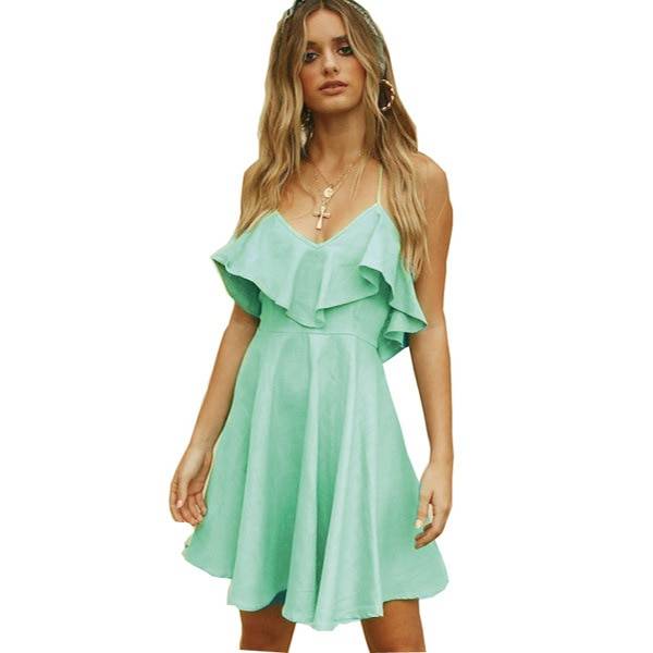 Women’s Summer Ruffled Backless Dress - All Dresses - Dresses - 4 - 2024