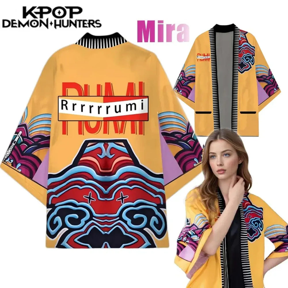 Rumi Hunters Kimono Cardigan Cosplay Coat - Women’s Clothing & Accessories - Cosplay - 1